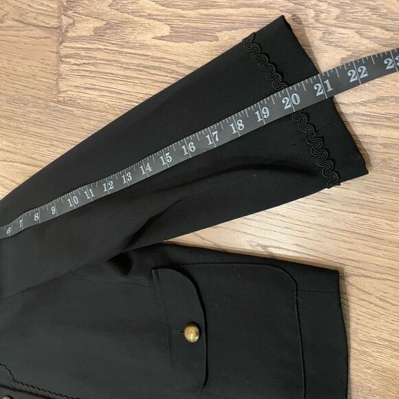 Vintage Gianni Petites Wool Black Cropped Gold Button Lady Jacket Size 12 - Picture 10 of 10